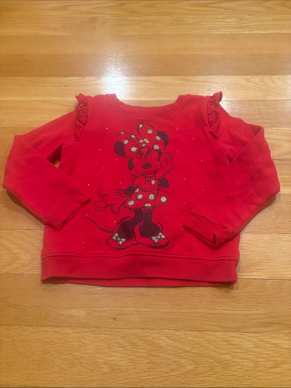 Kids Red Minnie Mouse Sweatshirt - Classic Character Top
